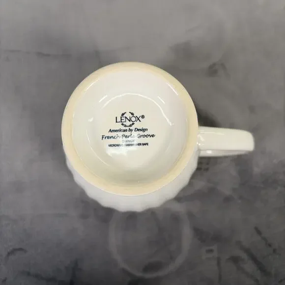 Lenox French Perle Groove White Ceramic Coffee Mug Replacement Benefits Charity - Picture 11 of 11